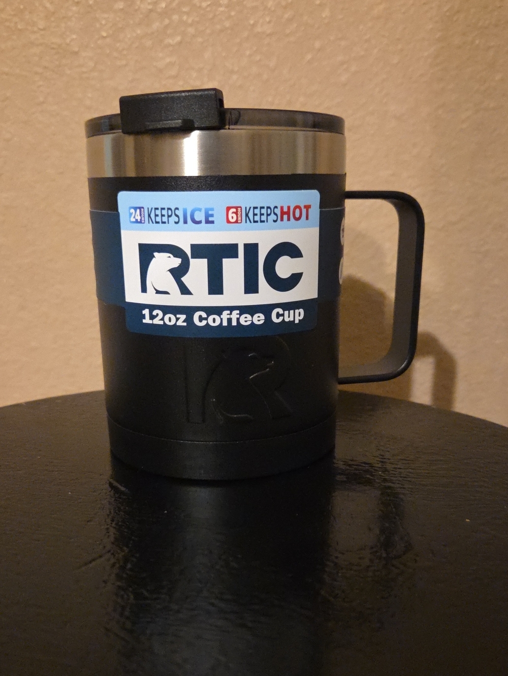 12oz Insulated Coffee Mug - Black